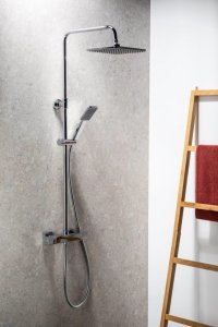 Zestaw prysznicowy KFA Logon z deszczownicą z baterią termostatyczną chrom (5746-910-00) 2