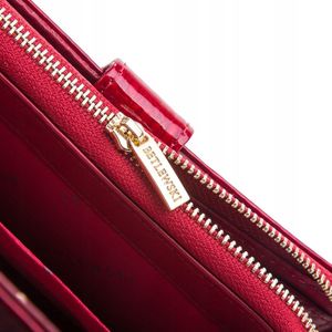 Betlewski BETLEWSKI Skórzany portfel damski CROCO 12