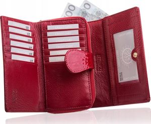 Betlewski BETLEWSKI Skórzany portfel damski CROCO 5