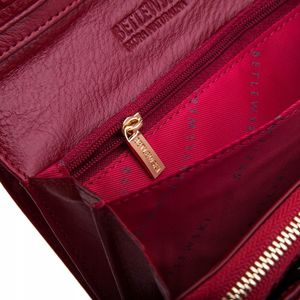 Betlewski BETLEWSKI Skórzany portfel damski CROCO 10