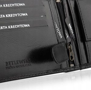 Betlewski BETLEWSKI Skórzany portfel męski CLASSIC 13