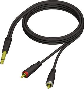 Kabel Adam Hall Jack 6.3mm - RCA (Cinch) x2 3m czarny 1