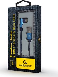 Kabel USB Gembird USB-A - microUSB 1 m Czarny (CC-USB2J-AMmBML-1M-BL) 1