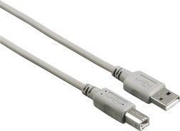 Kabel USB Hama USB-A - USB-B 1.5 m Szary (002009000000) 1