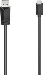 Kabel USB Hama USB-A - microUSB 0.75 m Czarny (002006070000) 1