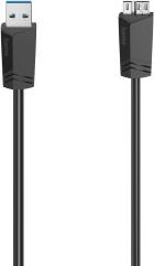 Kabel USB Hama USB-A - microUSB 0.75 m Czarny (002006260000) 1