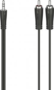 Kabel Hama Jack 3.5mm - RCA (Cinch) x2 5m czarny (002051120000) 1