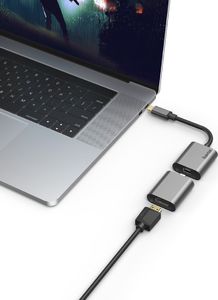 Adapter USB Hama Premium USB-C - DisplayPort Mini + HDMI + VGA Szary  (002003060000) 3