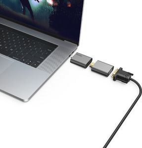 Adapter USB Hama Premium USB-C - DisplayPort Mini + HDMI + VGA Szary  (002003060000) 5