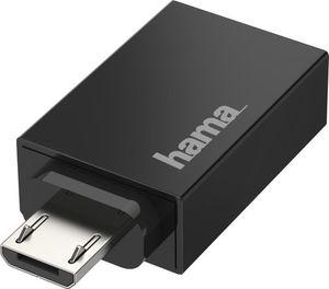 Adapter USB Hama microUSB - USB Czarny  (002003070000) 1