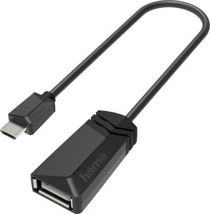 Adapter USB Hama microUSB - USB Czarny  (002003080000) 1