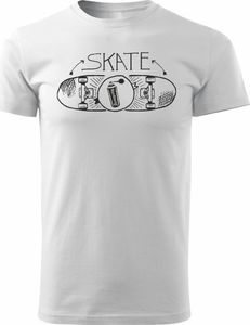 Topslang Koszulka z deskorolką Skate męska biała REGULAR S 1