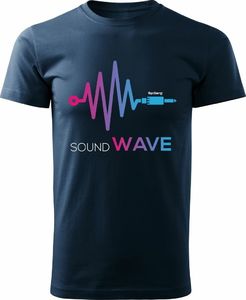 Topslang Koszulka muzyczna Music Sound Wave męska granatowa REGULAR M 1