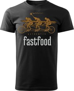 Topslang Koszulka z rowerem FastFood męska czarna REGULAR S 1