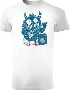 Topslang Koszulka z muzykiem Rock Monster męska biała REGULAR S 1