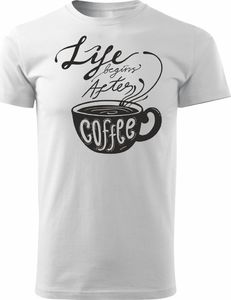 Topslang Koszulka z kawą After Coffee męska biała REGULAR L 1