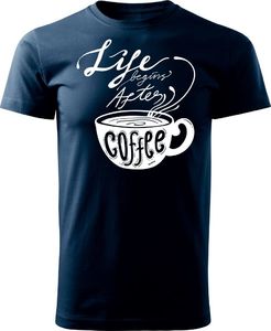 Topslang Koszulka z kawą After Coffee męska granatowa REGULAR S 1