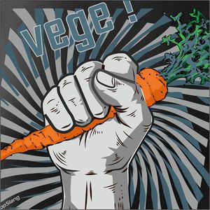 Topslang Koszulka dla wegetarian Vege męska czarna Regular S 2