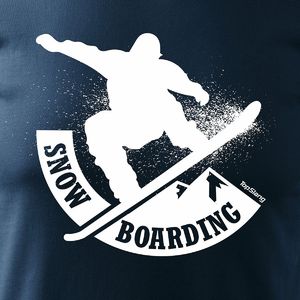 Topslang Koszulka ze snowboardem Snowboard męska granatowa REGULAR XL 2