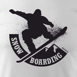 Topslang Koszulka ze snowboardem Snowboard męska biała REGULAR XL 2