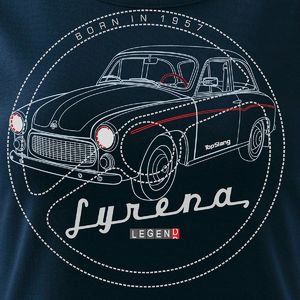 Topslang Koszulka z samochodem Syrena syrenka męska granatowa REGULAR XXL 2