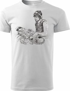 Topslang Koszulka z konsolą DJ-em męska biała REGULAR S 1