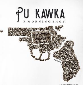 Topslang Koszulka z pistoletem z kawy PuKawka męska biała REGULAR S 2