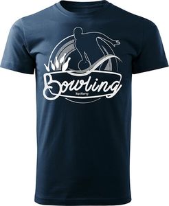 Topslang Koszulka z kręglami Bowling męska granatowa REGULAR L 1