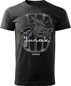 Topslang Koszulka motocyklowa z motocyklem Junak męska czarna REGULAR S 1