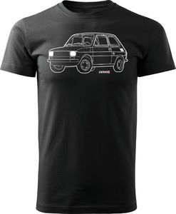 Topslang Koszulka z samochodem Fiat 126p męska czarna REGULAR XXL 1