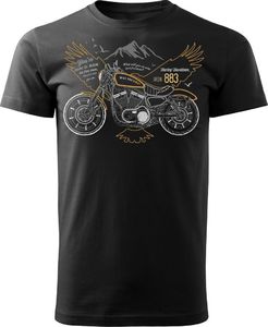 Topslang Koszulka motocyklowa z motocyklem Harley Davidson Iron 883 męska czarna REGULAR XL 1