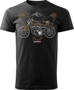 Topslang Koszulka motocyklowa z motocyklem Harley Davidson Iron 883 męska czarna REGULAR S 1