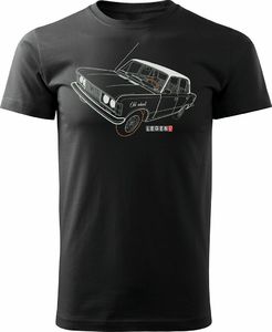Topslang Koszulka z samochodem Fiat 125p męska czarna REGULAR S 1