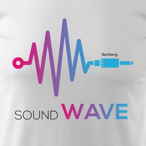 Topslang Koszulka muzyczna Music Sound Wave męska biała REGULAR XXL 2
