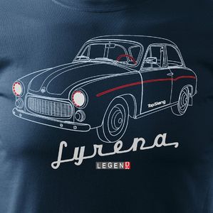 Topslang Koszulka z samochodem Syrena syrenka męska granatowa REGULAR XXL 2