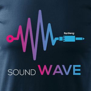 Topslang Koszulka muzyczna Music Sound Wave męska granatowa REGULAR L 2