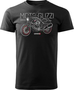 Topslang Koszulka motocyklowa z motocyklem Moto Guzzi Griso męska czarna REGULAR S 1