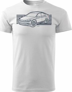 Topslang Koszulka z samochodem VW Passat męska biała REGULAR S 1