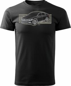 Topslang Koszulka z samochodem VW Passat męska czarna REGULAR S 1