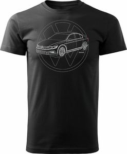 Topslang Koszulka z samochodem VW Passat męska czarna REGULAR XXL 1