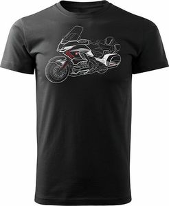 Topslang Koszulka motocyklowa z motocyklem Honda Goldwing męska czarna REGULAR XL 1