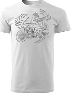 Topslang Koszulka motocyklowa z motocyklem Honda Goldwing męska biała REGULAR M 1