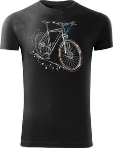 Topslang Koszulka rowerowa MTB Mountain Bike męska czarna SLIM S 1