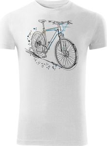 Topslang Koszulka rowerowa MTB Mountain Bike męska biała SLIM S 1