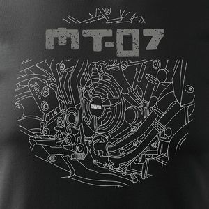 Topslang Koszulka motocyklowa z motocyklem Yamaha MT-07 męska czarna SLIM XXL 2
