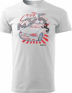 Topslang Koszulka z samochodem MAZDA MX-5 MX 5 męska biała REGULAR L 1