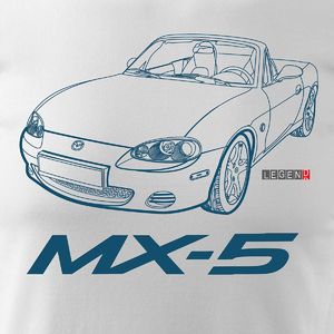 Topslang Koszulka z samochodem MAZDA MX-5 MX 5 męska biała REGULAR L 2