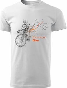 Topslang Koszulka rowerowa rower z kropek mountain bike męska biała REGULAR S 1