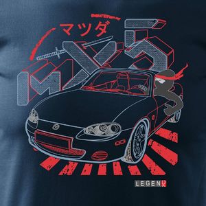 Topslang Koszulka z samochodem MAZDA MX-5 MX 5 męska granatowa REGULAR XL 2