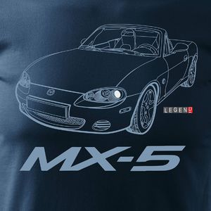 Topslang Koszulka z samochodem MAZDA MX-5 MX 5 męska granatowa REGULAR M 2